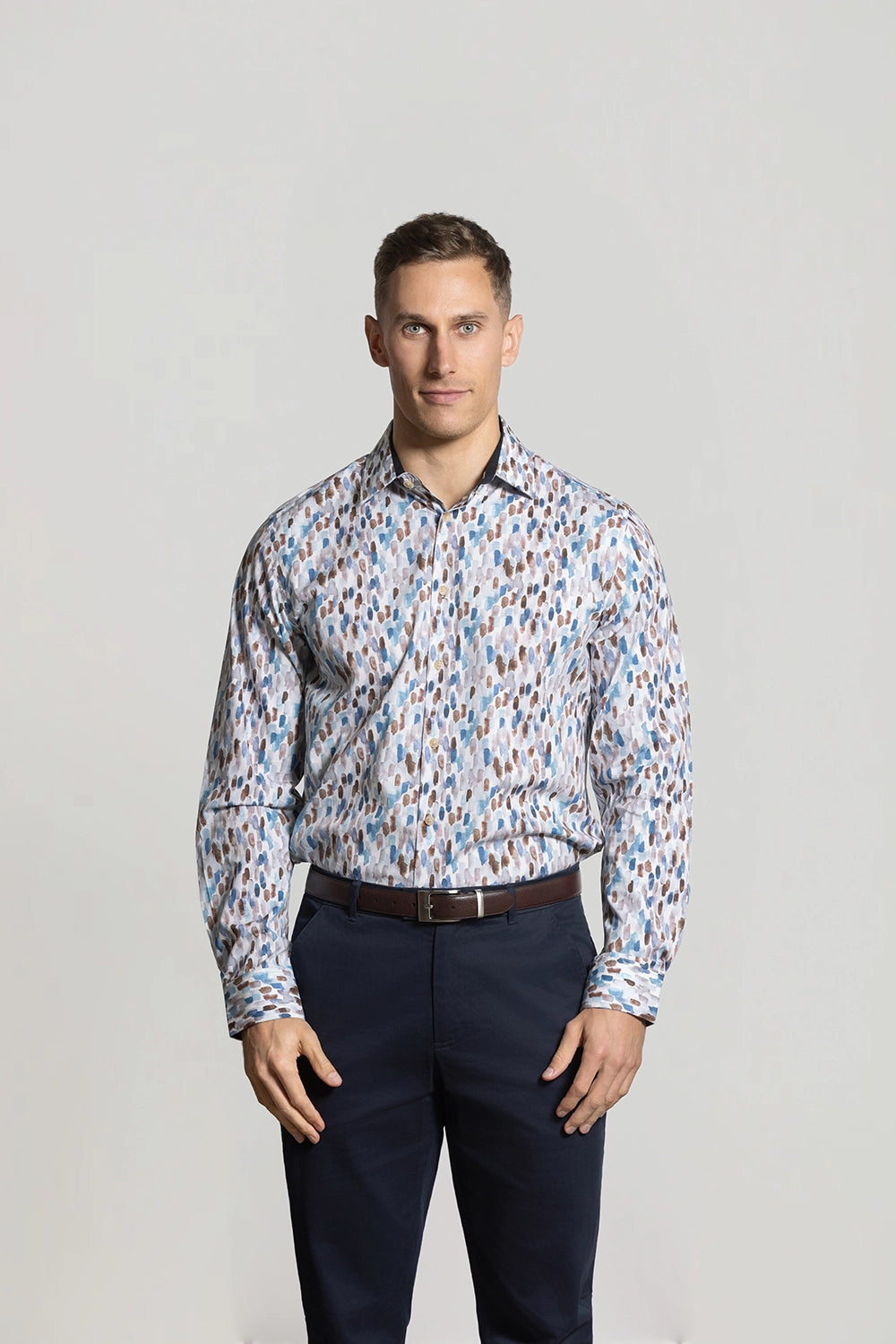 CUTLER BLAKE AOP STRETCH COTTON L/S SHIRT CW21483