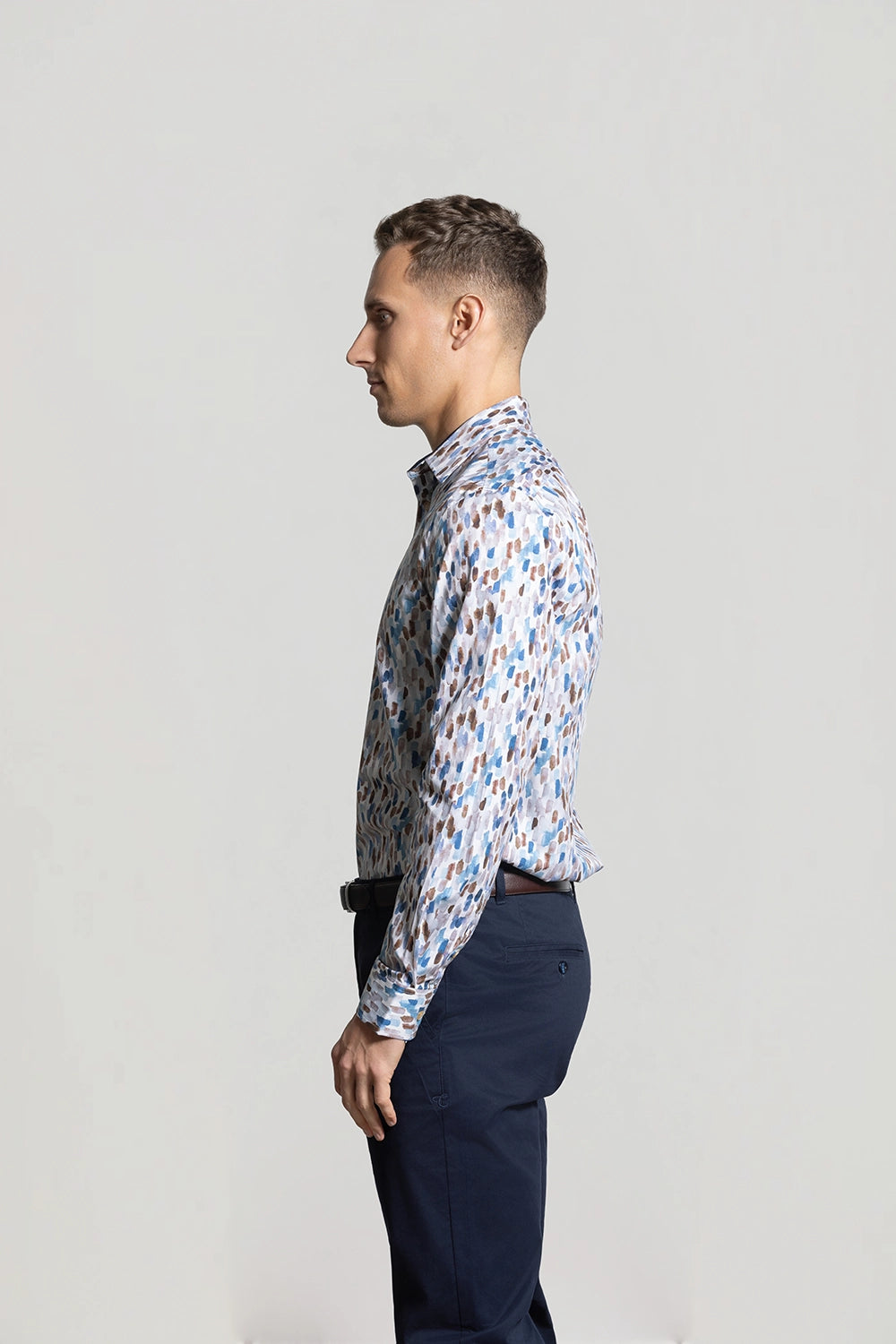 CUTLER BLAKE AOP STRETCH COTTON L/S SHIRT CW21483