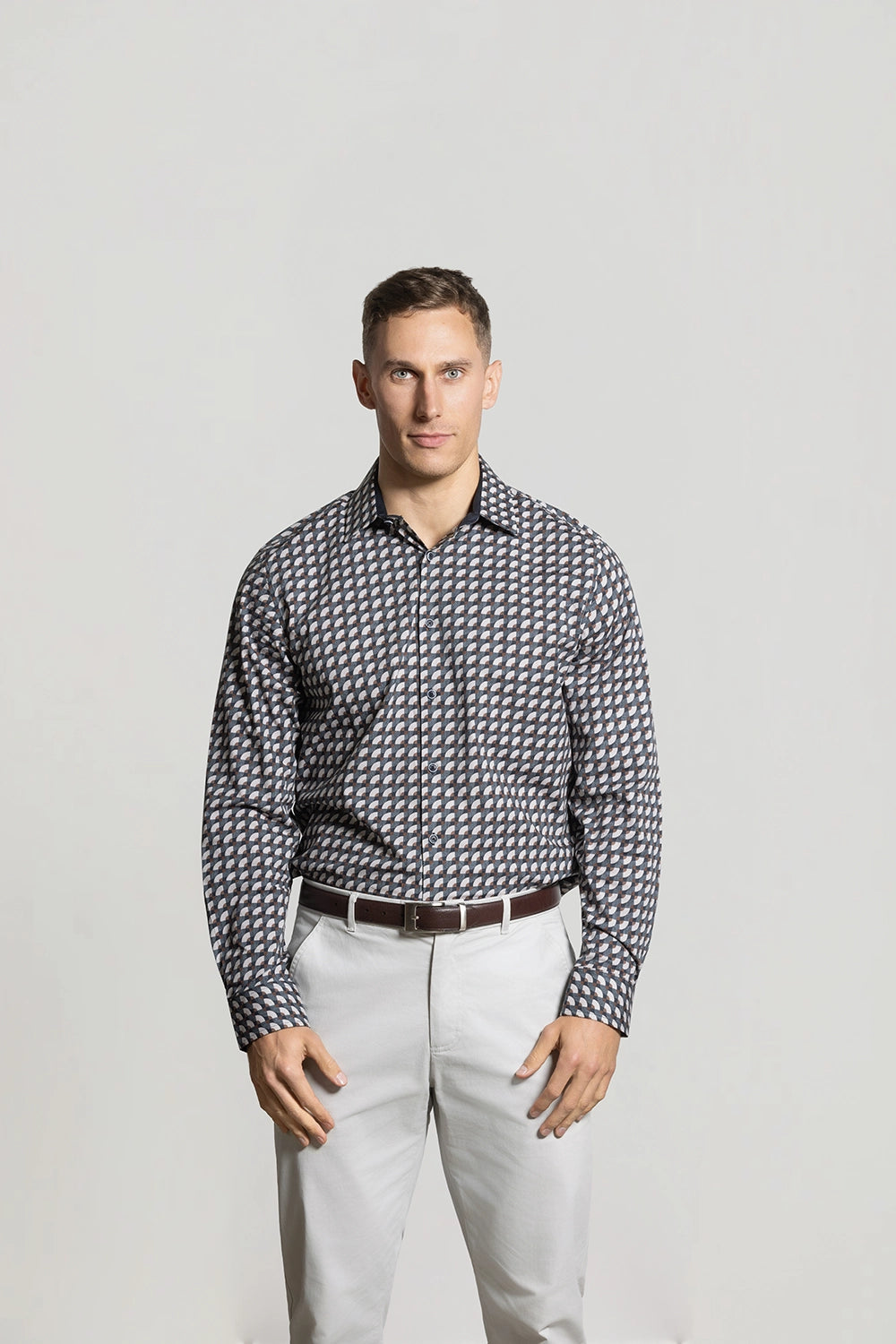 CUTLER BLAKE AOP STRETCH COTTON L/S SHIRT CW21485