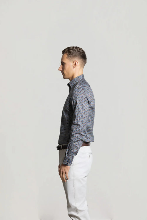 CUTLER RICHARD AOP STRETCH COTTON L/S SHIRT CW21486