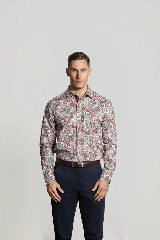 CUTLER CLYDE AOP STRETCH COTTON L/S SHIRT CW21488