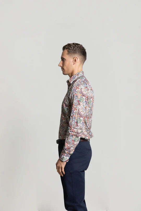 CUTLER CLYDE AOP STRETCH COTTON L/S SHIRT CW21488