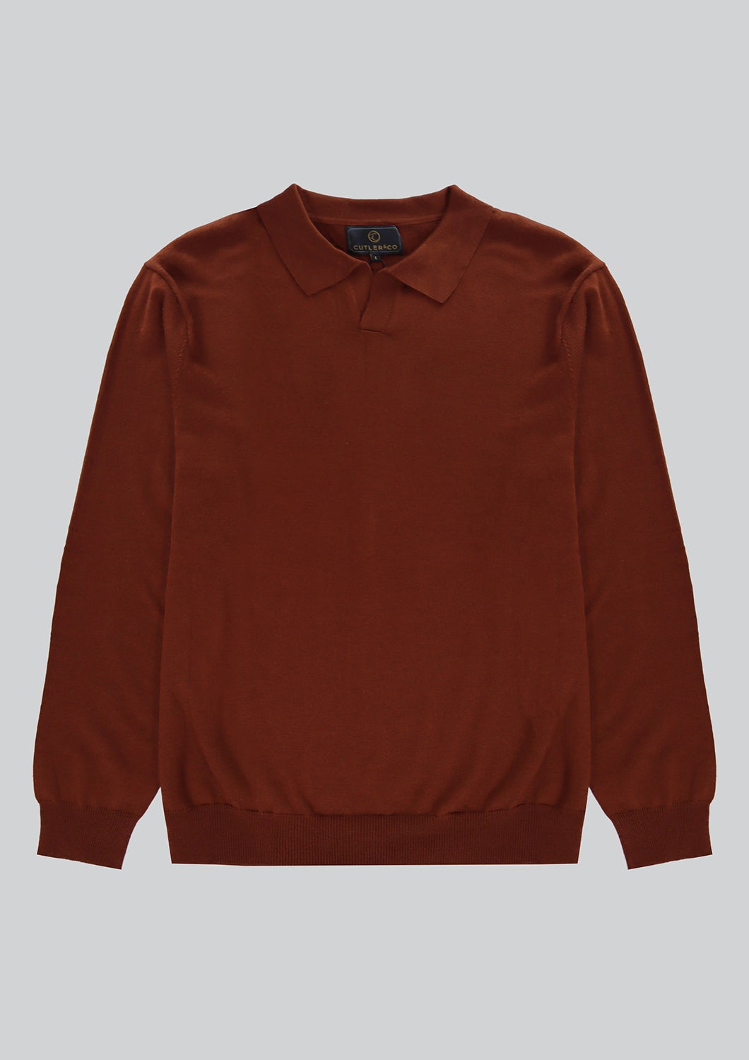 CUTLER & CO OLIVER 100% AUSTRALIAN MERINO WOOL L/S SKIPPER POLO CW31098