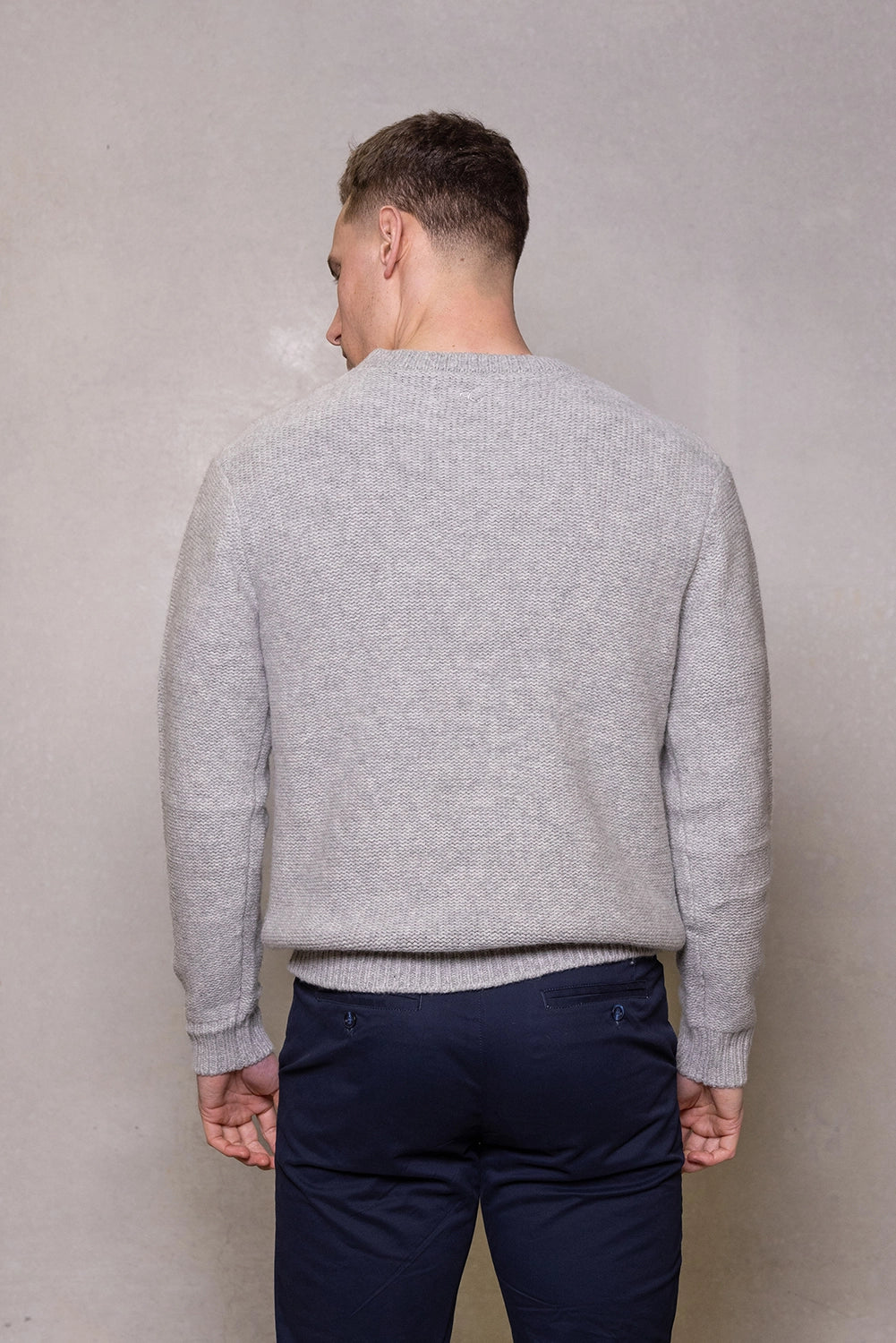 CUTLER & CO ISSAC 100% AUSTRALIAN MERINO WOOL CABLE CREW NECK KNIT CW31100