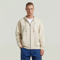 GSTAR BACK GRAPHIC LOOSE FIT HOODED ZIP THRU SWEATSHIRT D28865