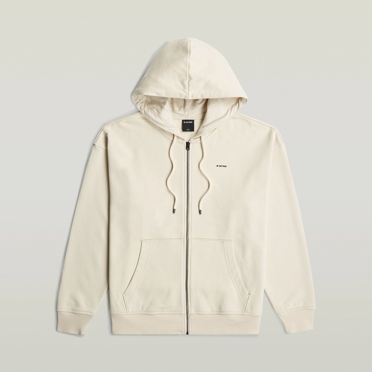 GSTAR BACK GRAPHIC LOOSE FIT HOODED ZIP THRU SWEATSHIRT D28865