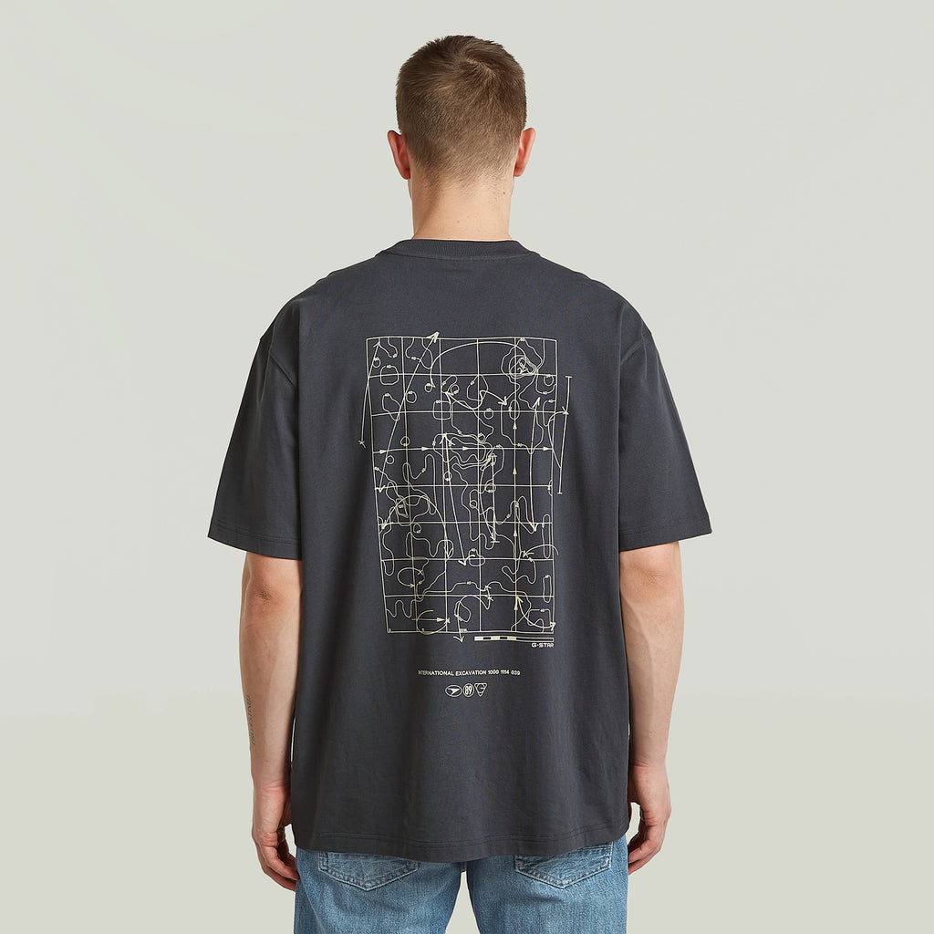 GSTAR BACK GRAPHIC RELAXED FIT NOVO DRY JERSEY TSHIRT D28884