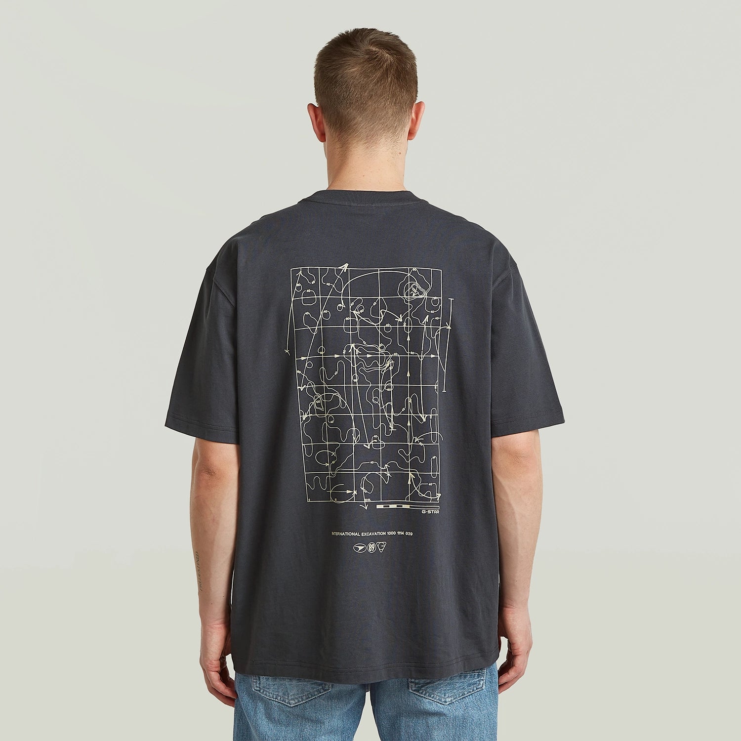 GSTAR BACK GRAPHIC RELAXED FIT NOVO DRY JERSEY TSHIRT D28884