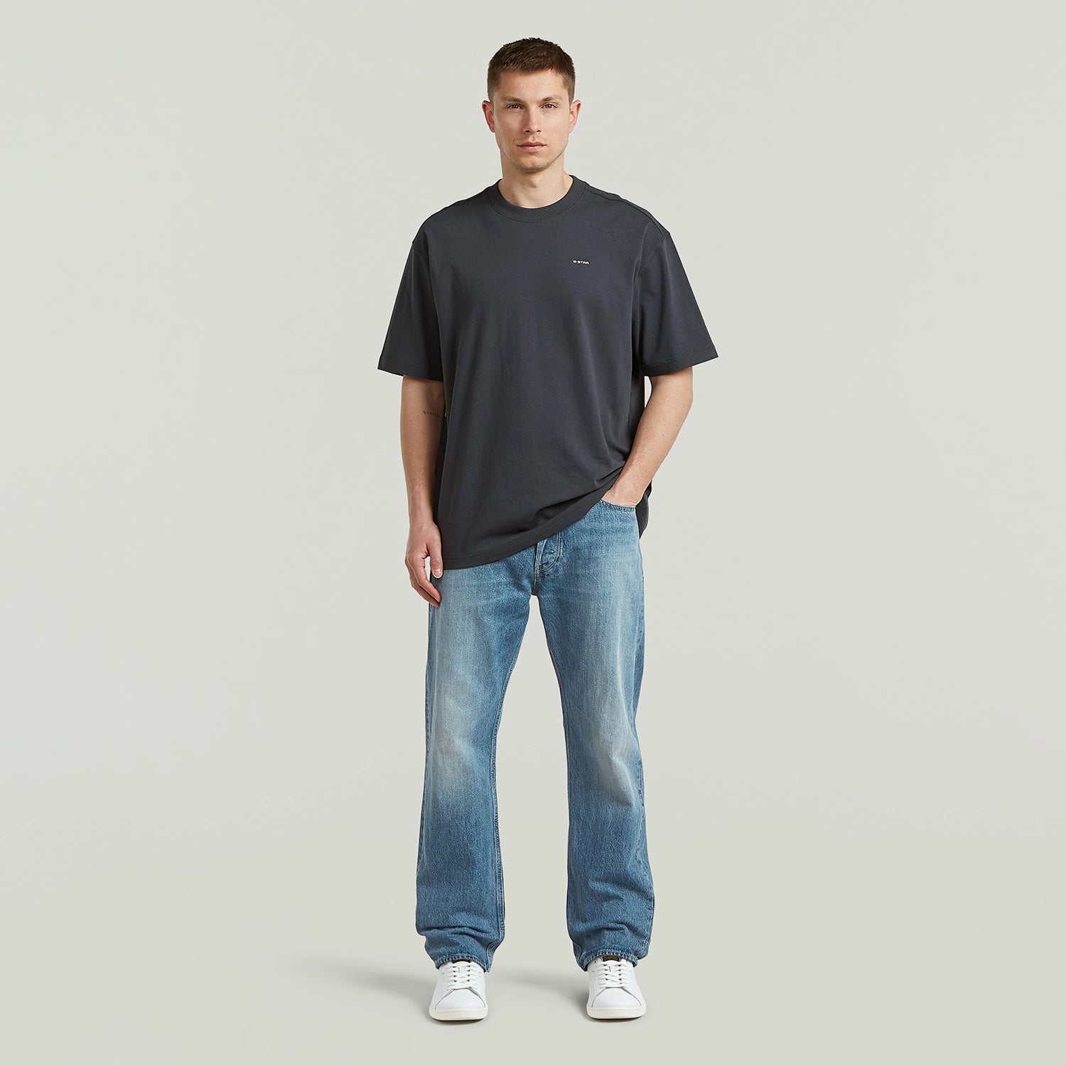 GSTAR BACK GRAPHIC RELAXED FIT NOVO DRY JERSEY TSHIRT D28884