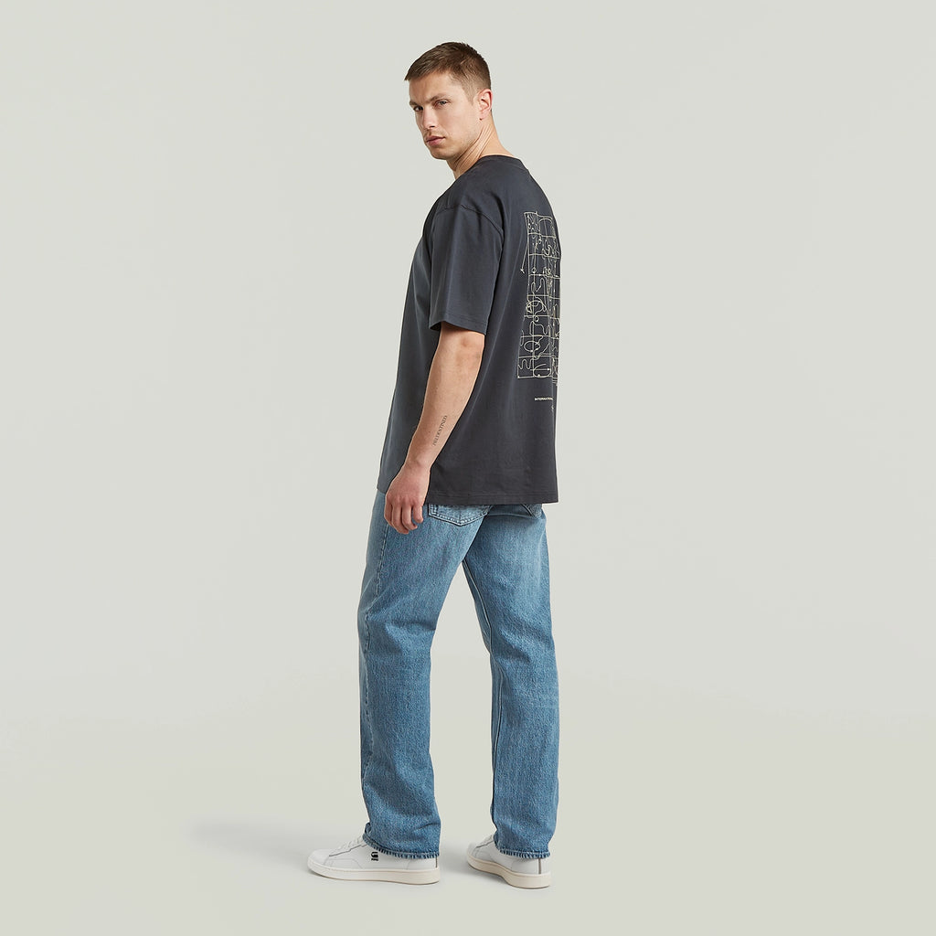 GSTAR BACK GRAPHIC RELAXED FIT NOVO DRY JERSEY TSHIRT D28884