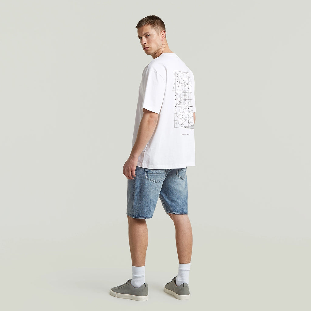 GSTAR BACK GRAPHIC RELAXED FIT NOVO DRY JERSEY TSHIRT D28884