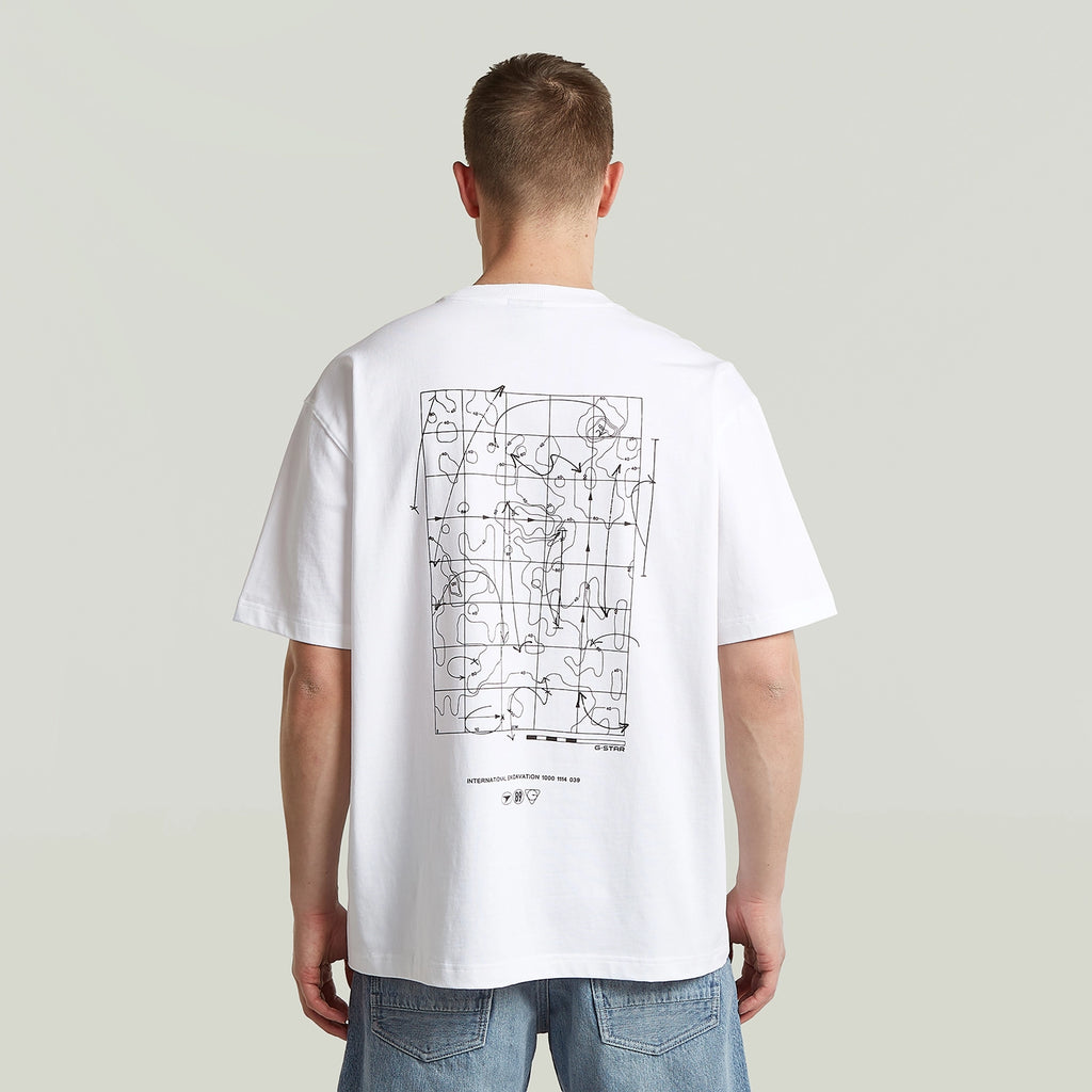 GSTAR BACK GRAPHIC RELAXED FIT NOVO DRY JERSEY TSHIRT D28884