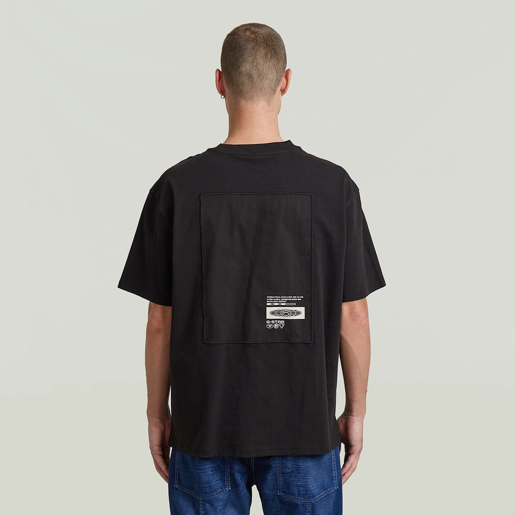 GSTAR BACK APPLIQUE RELAXED FIT NOVO DRY JERSEY TSHIRT D28886