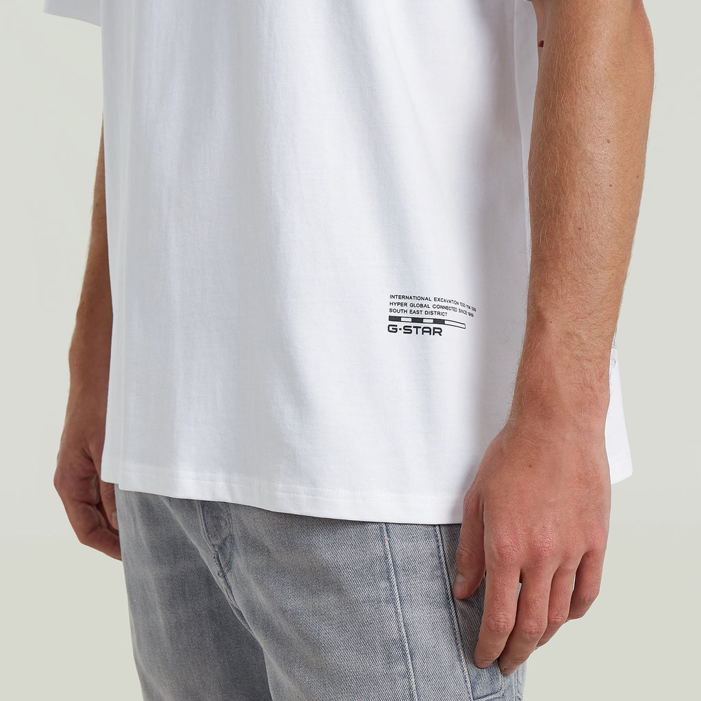 GSTAR BACK APPLIQUE RELAXED FIT NOVO DRY JERSEY TSHIRT D28886