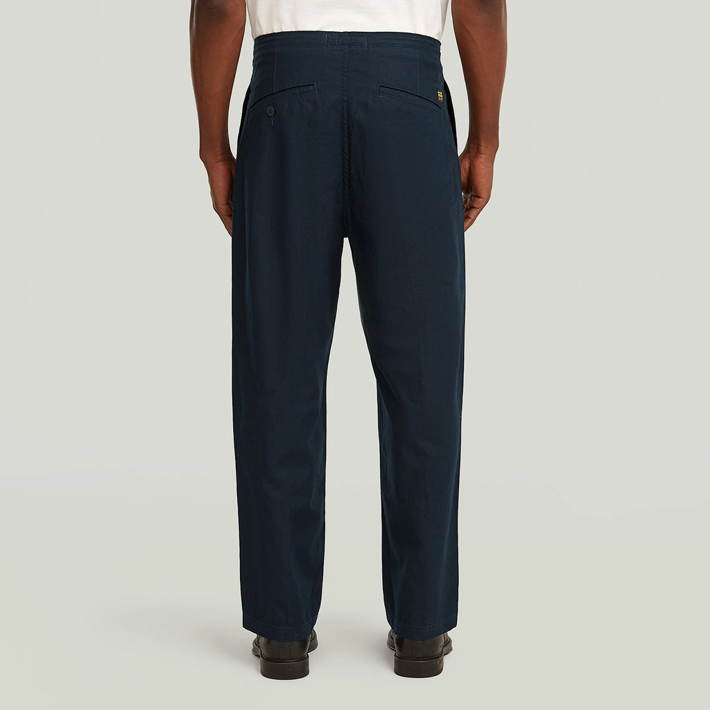 GSTAR DOUBLE PLEATED TRSOR SATEEN LINEN CHINO D28936