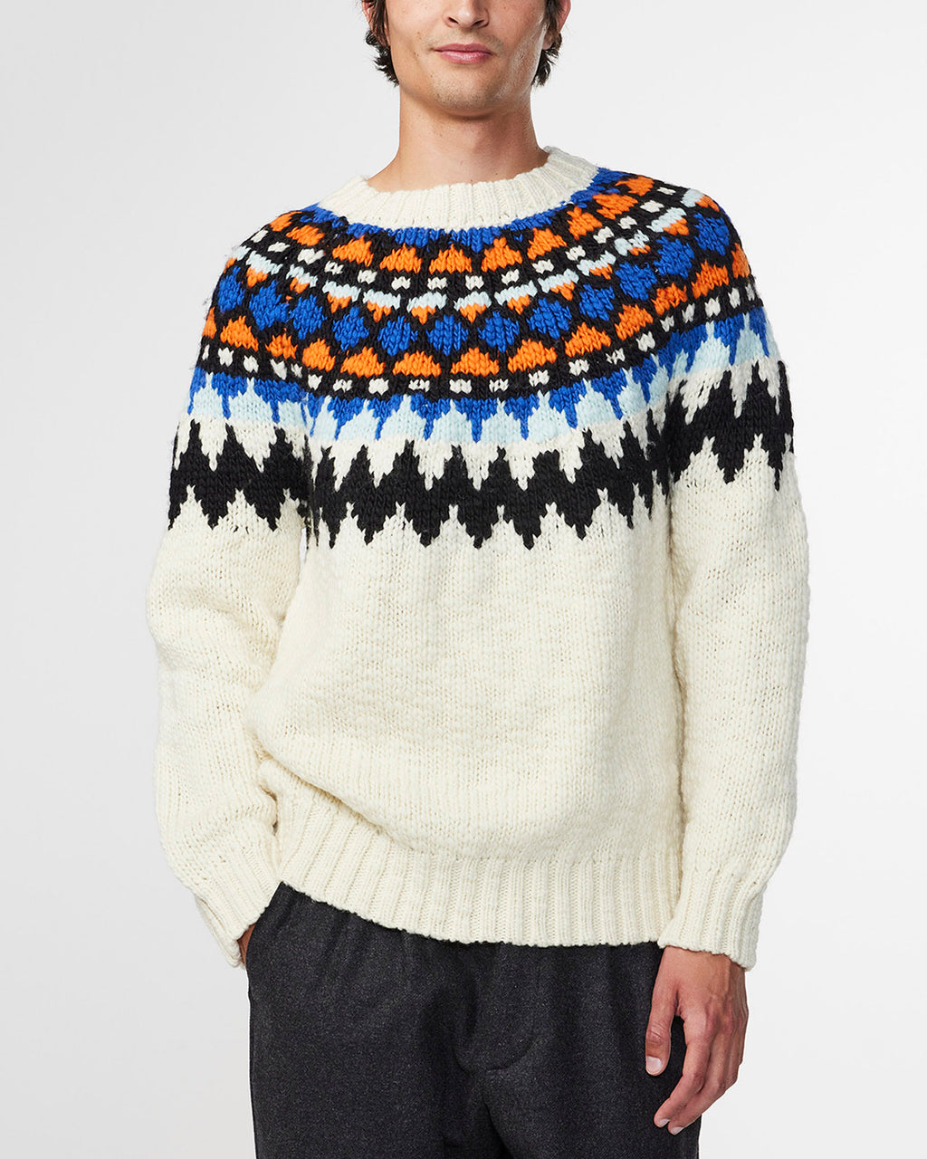 NNO7 FELIX NORDIC FAIRISLE CHUNKY KNIT 6613