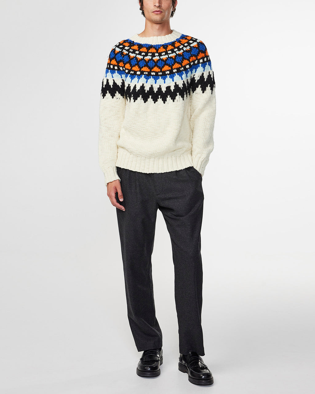 NNO7 FELIX NORDIC FAIRISLE CHUNKY KNIT 6613