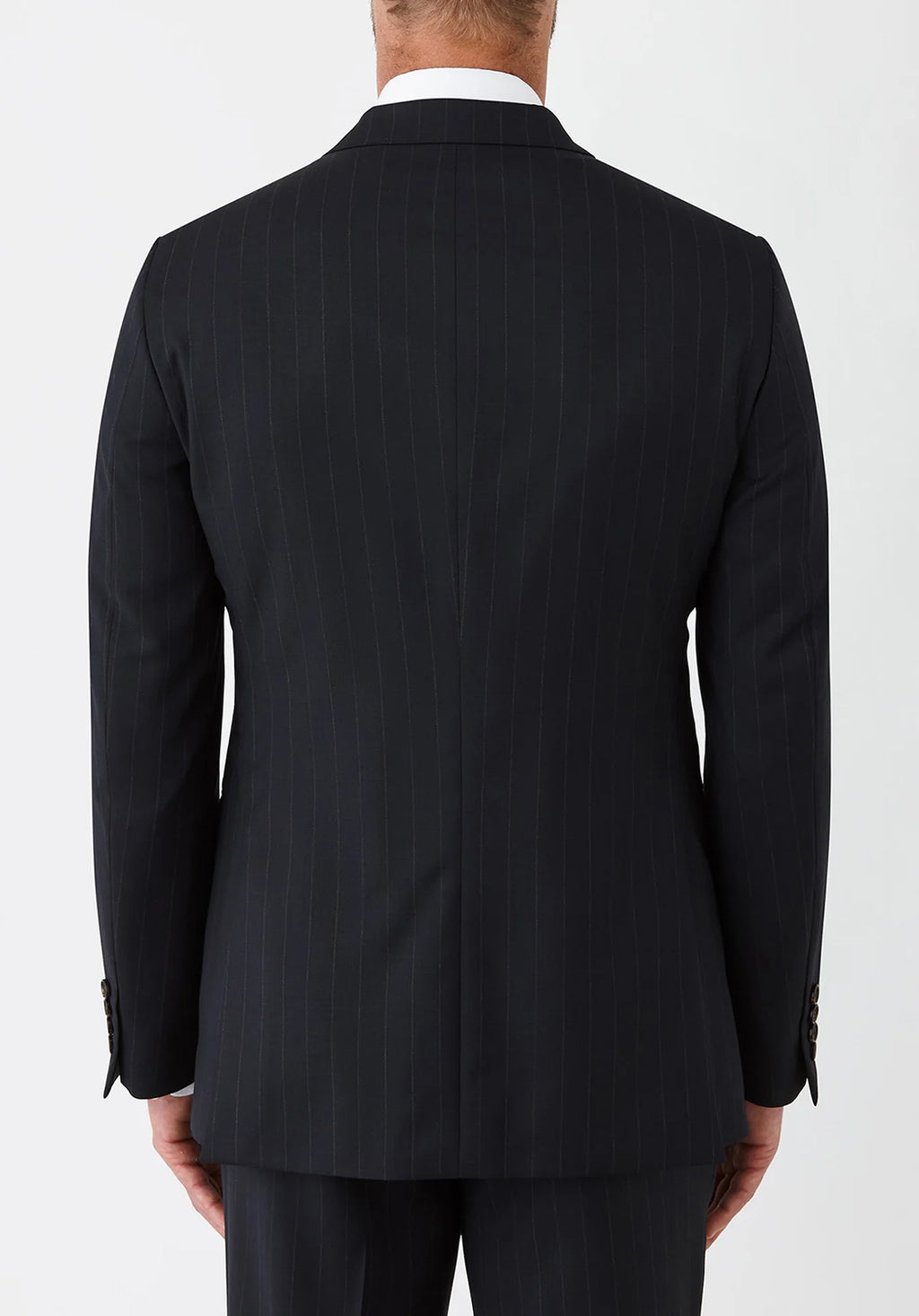 JOE BLACK CONVOY CHALK STRIPE AUST MERINO SUIT JACKET FJR807