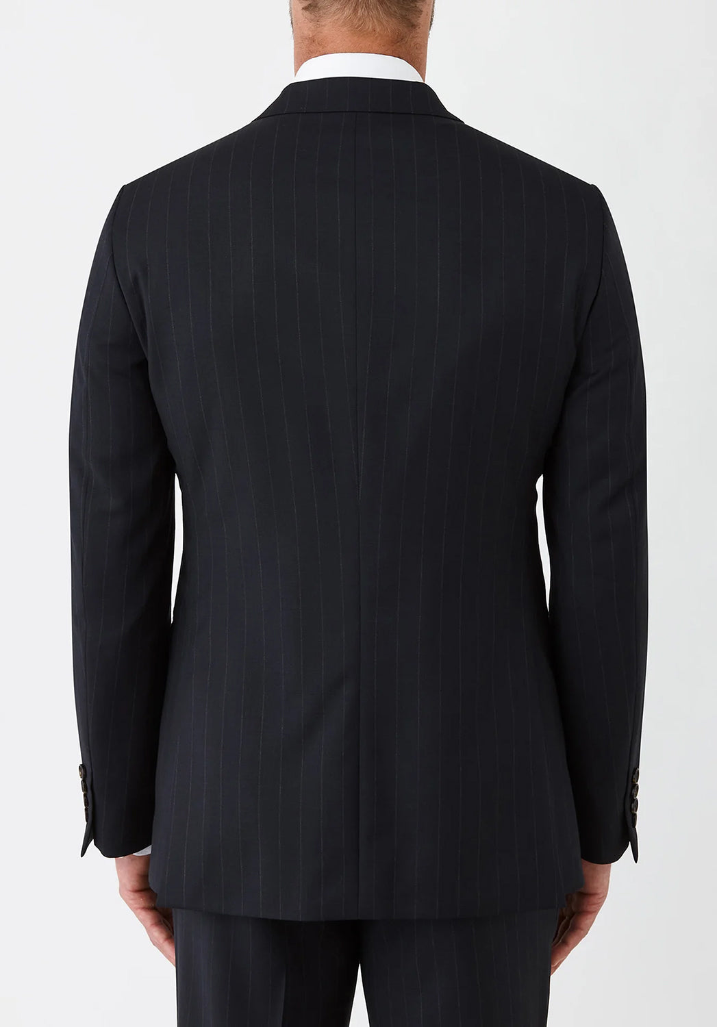 JOE BLACK CONVOY CHALK STRIPE AUST MERINO SUIT JACKET FJR807