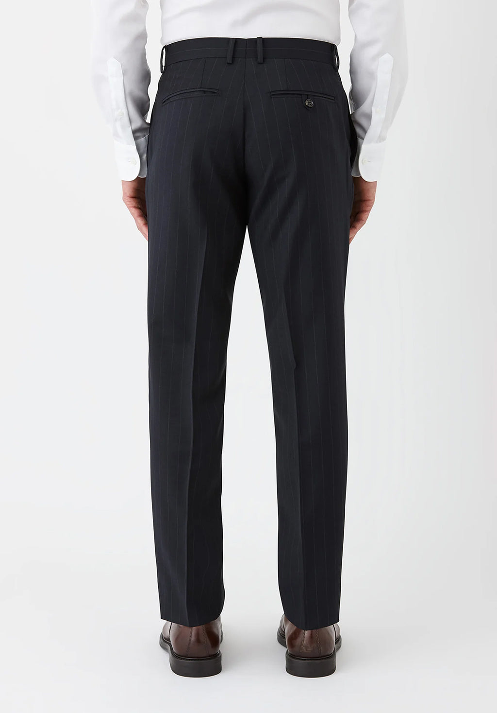 JOE BLACK RAZOR CHALK STRIPE AUST MERINO SUIT TROUSER FJR807