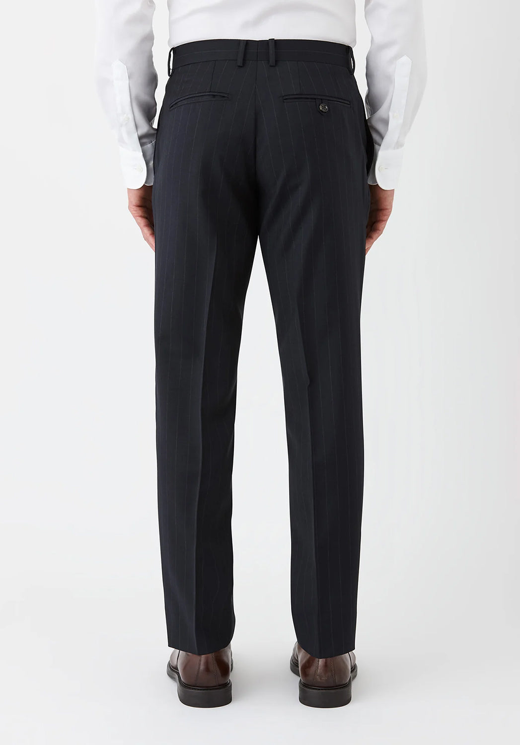 JOE BLACK RAZOR CHALK STRIPE AUST MERINO SUIT TROUSER FJR807