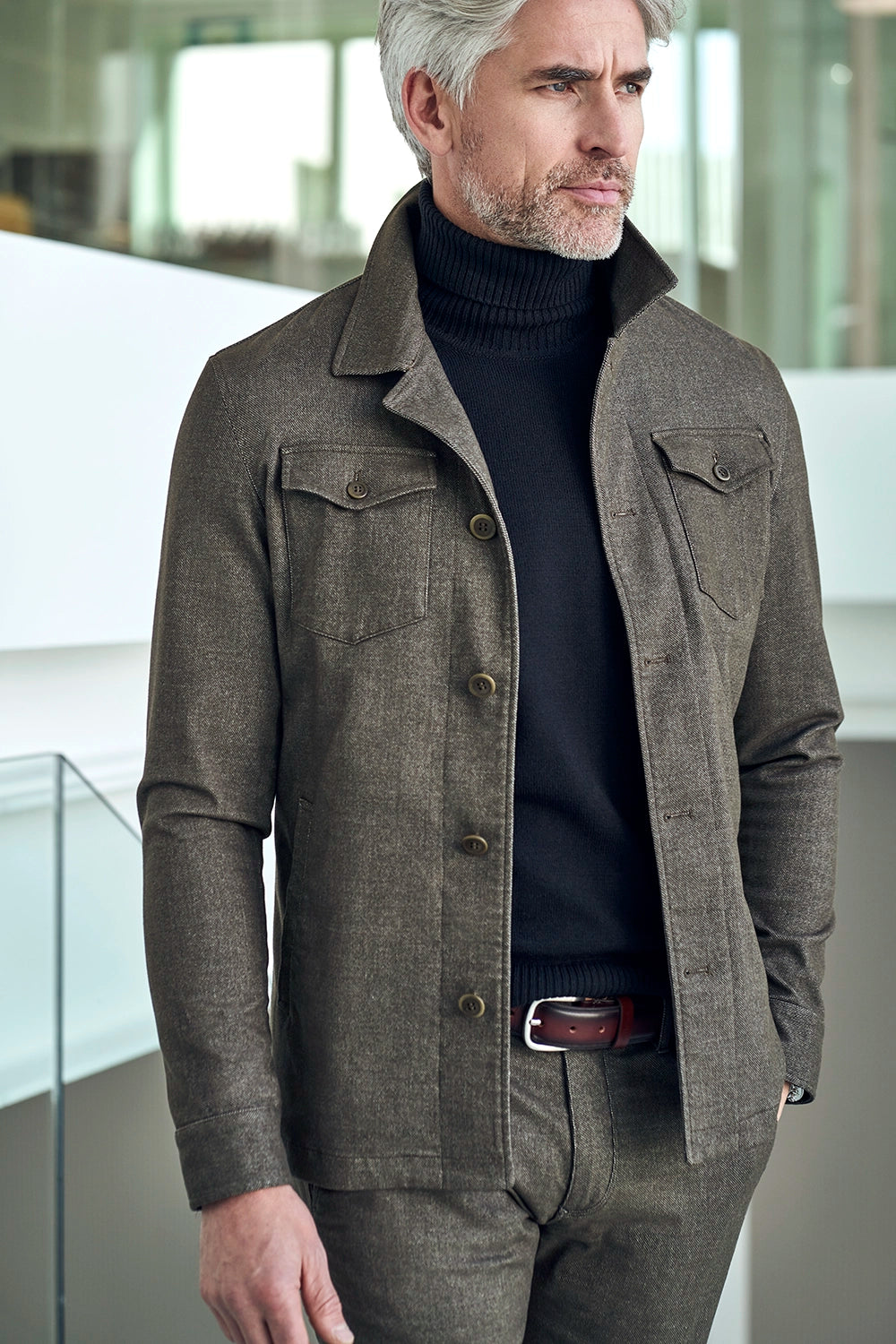 FLORENTINO SOFT LYOCELL MIX OVERSHIRT 224349-420701