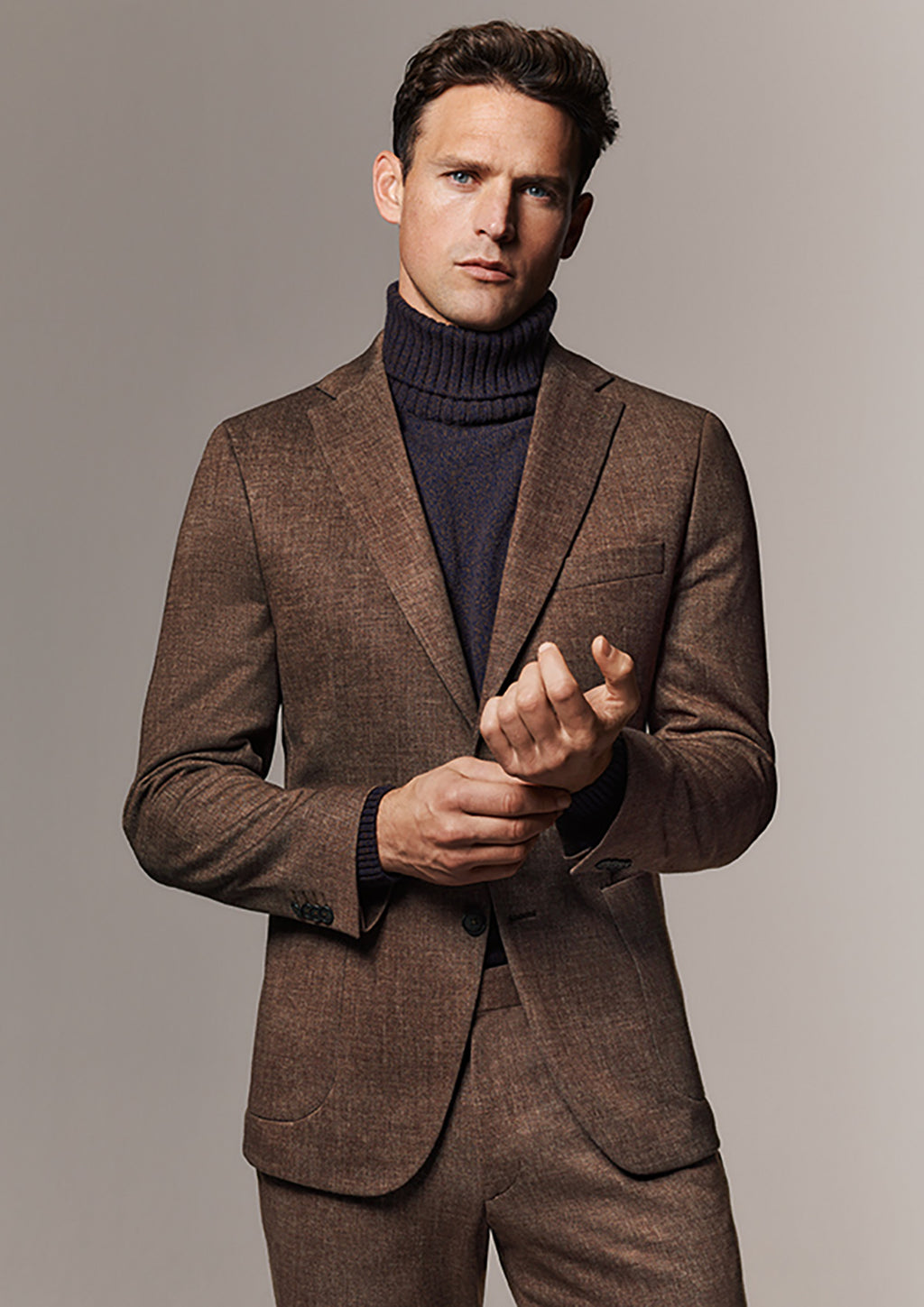 Hartford's Menswear Digel Edward Cotton Jersey Suit Jacket 1230168, front view showing the stylish cut and high-quality cotton jersey fabric.