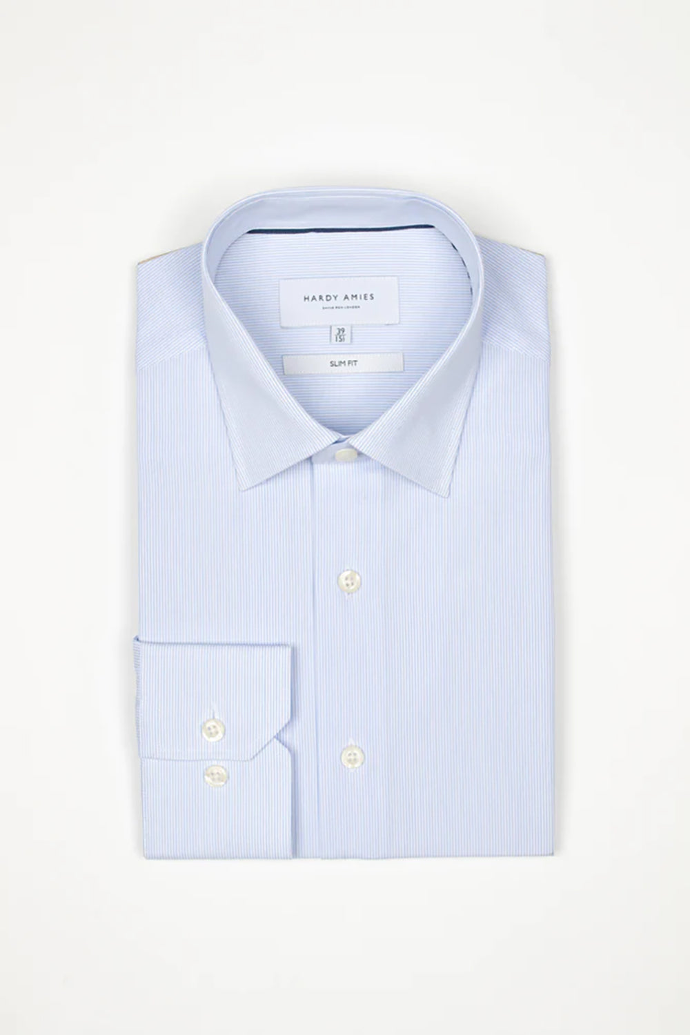 HARDY AMIES FINE STRIPE SLIM FIT L/S DRESS SHIRT HA405SF