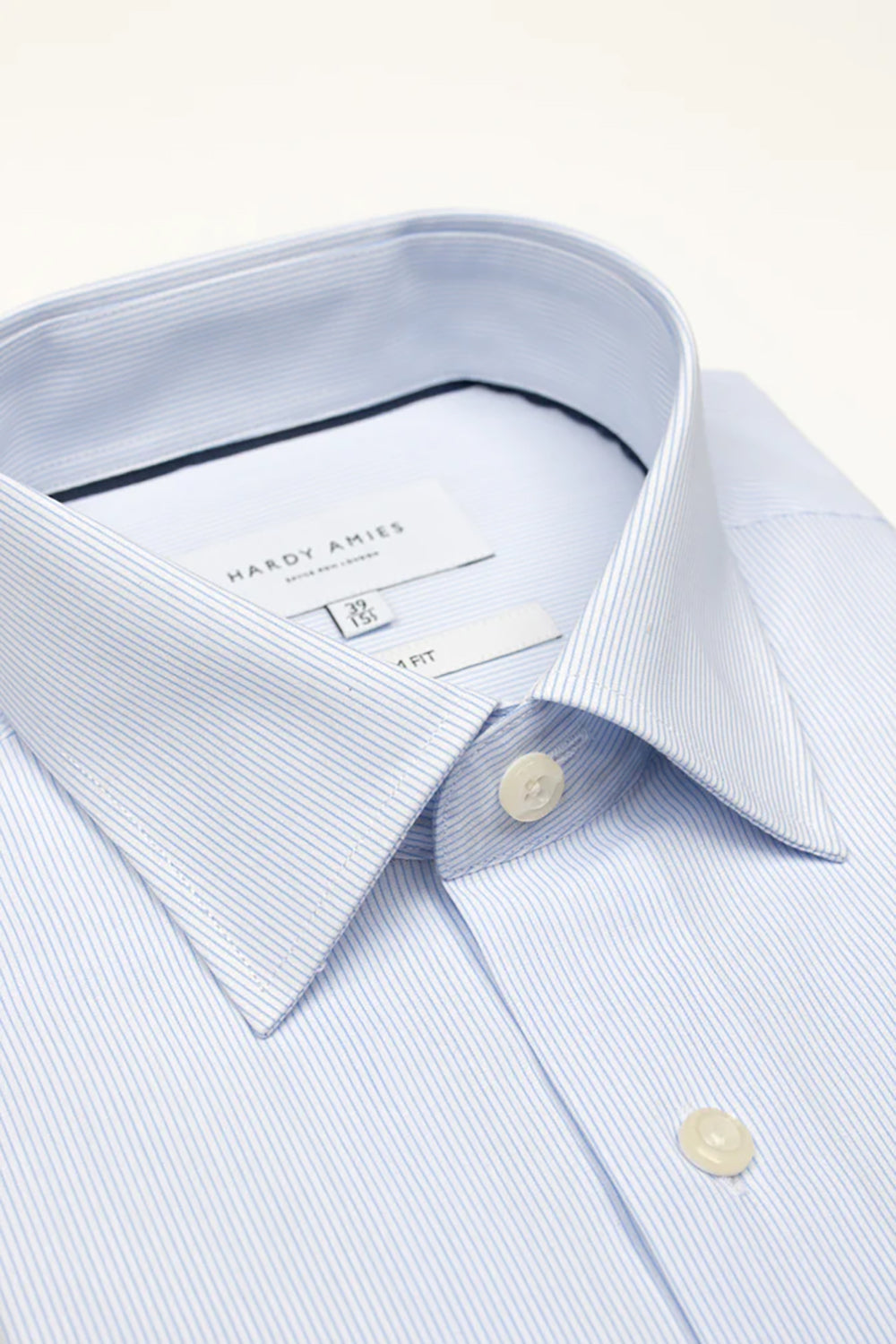HARDY AMIES FINE STRIPE SLIM FIT L/S DRESS SHIRT HA405SF