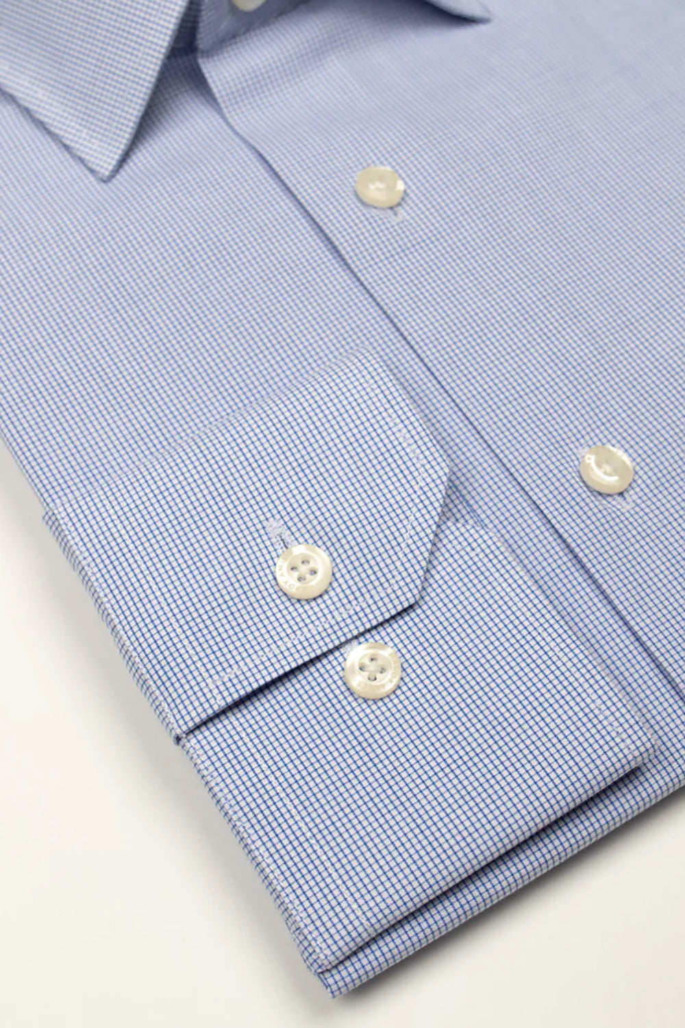 HARDY AMIES MINI CHECK SLIM FIT L/S DRESS SHIRT HA409SF