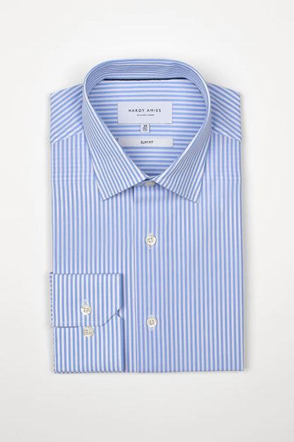 HARDY AMIES BENGAL STRIPE SLIM FIT DRESS SHIRT HA410SF