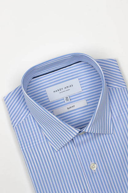 HARDY AMIES BENGAL STRIPE SLIM FIT DRESS SHIRT HA410SF