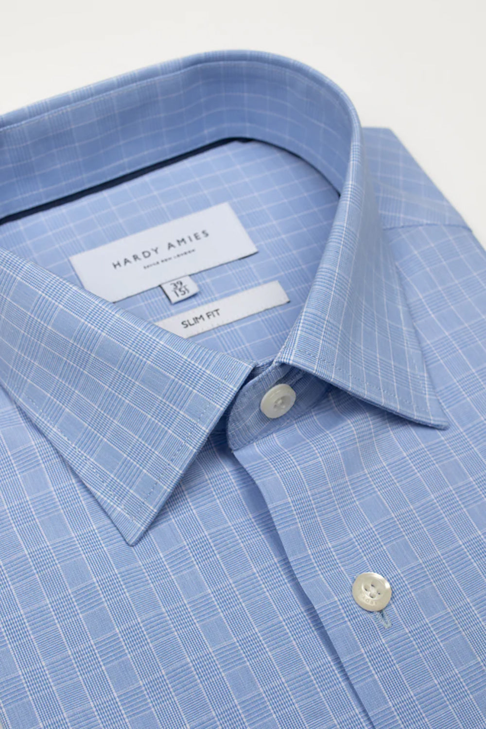 HARDY AMIES SLIM FIT CHECK L/S DRESS SHIRT HA412SF