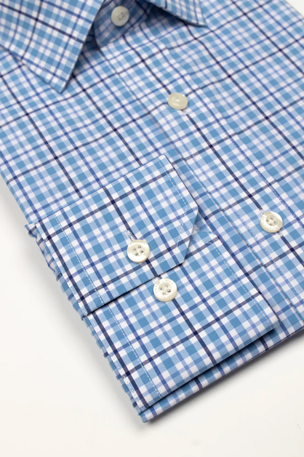 HARDY AMIES CONTEMPORARY FIT CHECK L/S DRESS SHIRT HA414S
