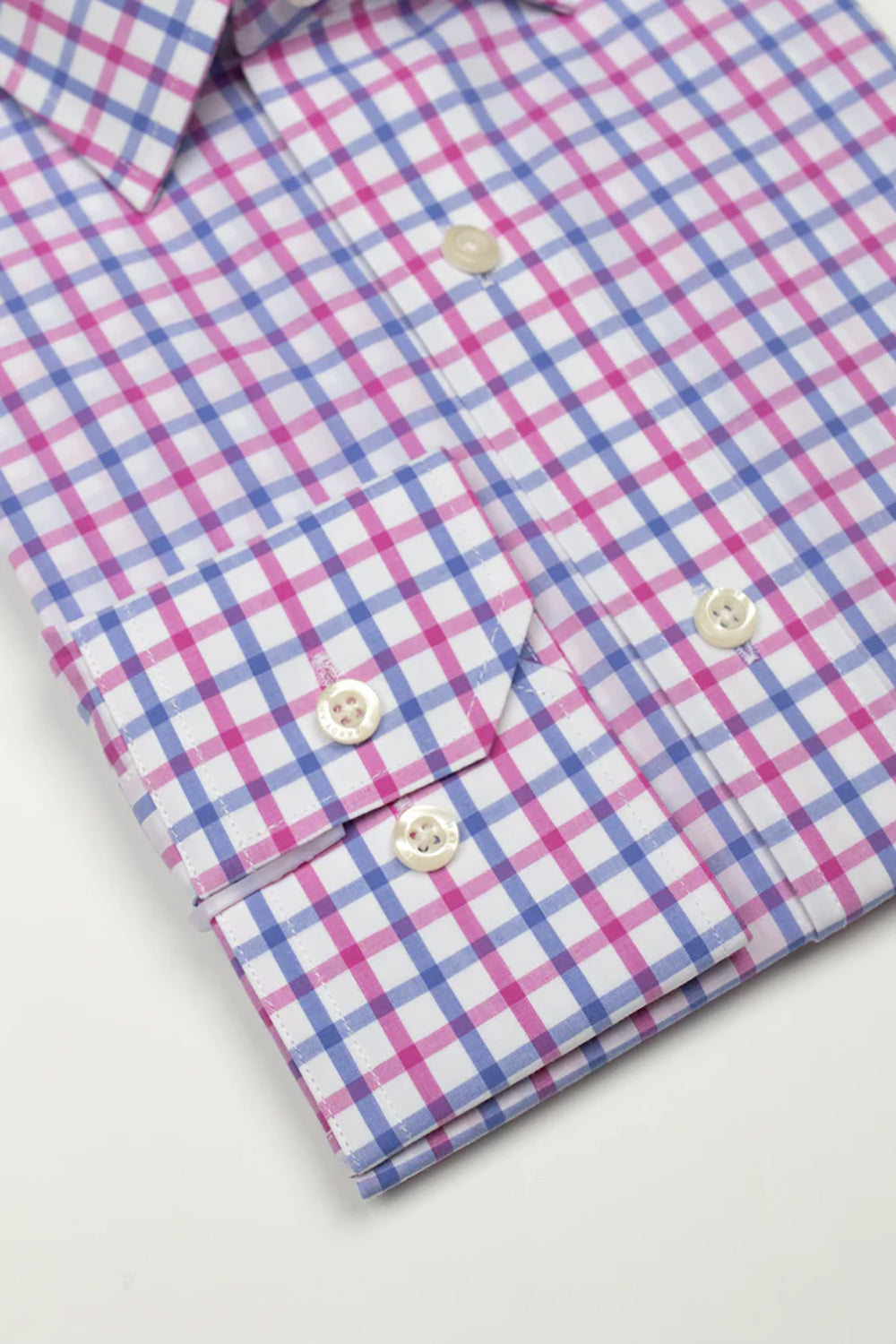 HARDY AMIES CONTEMPORARY FIT CHECK L/S DRESS SHIRT HA415S