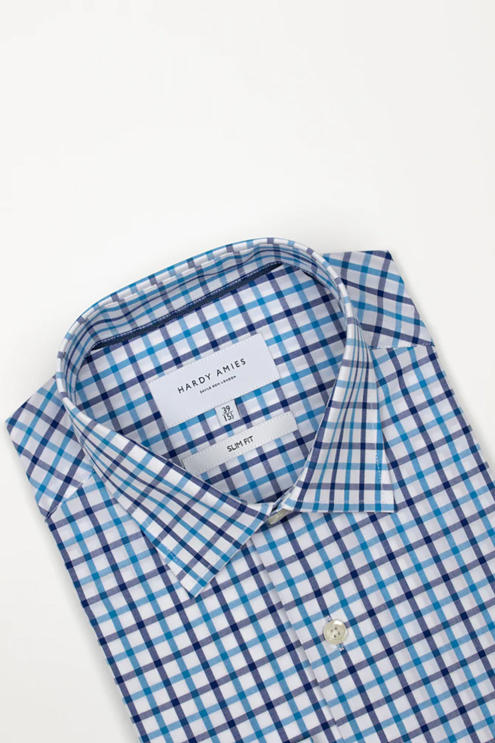 HARDY AMIES SLIM FIT CHECK L/S DRESS SHIRT HA416SF
