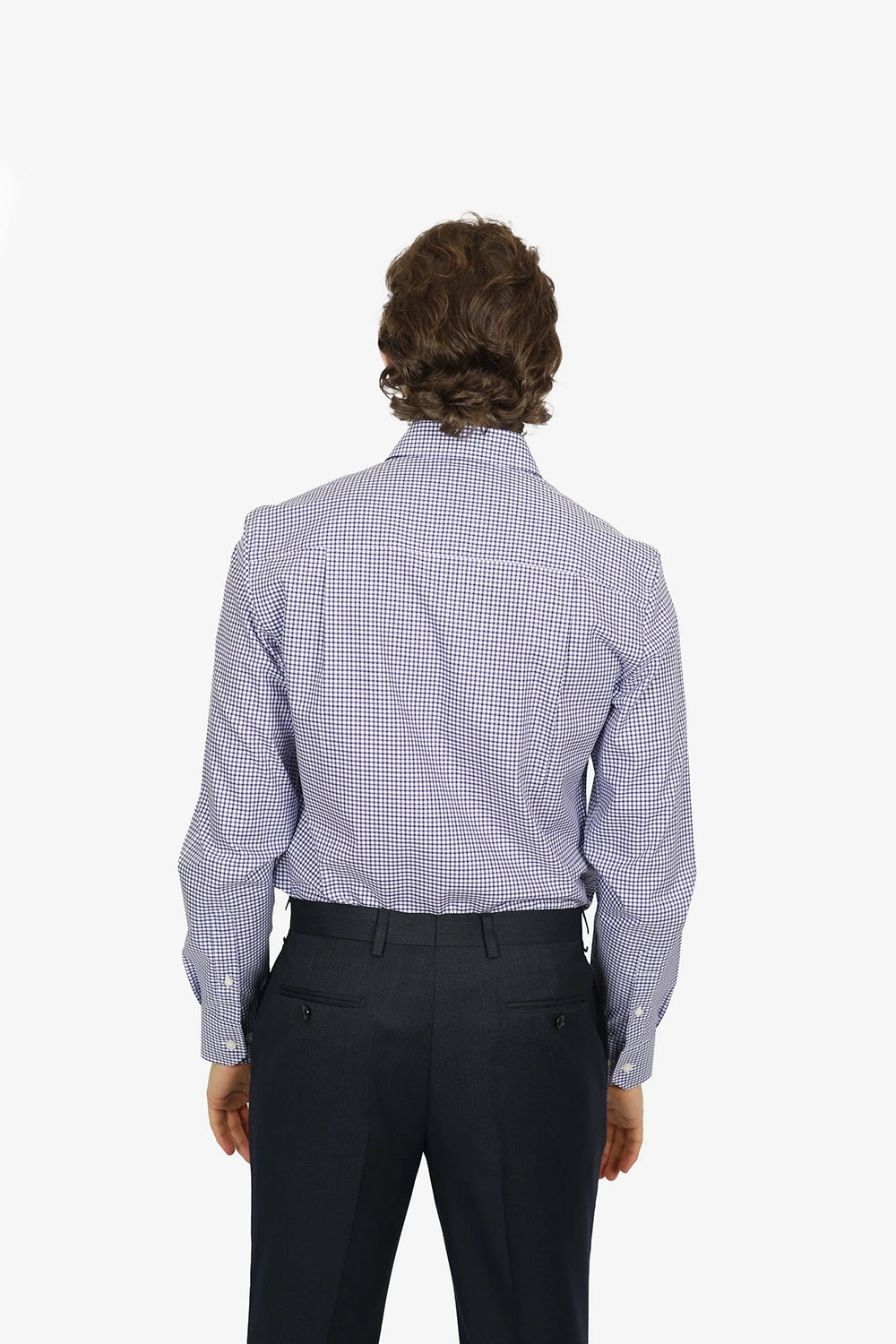 HARDY AMIES CHECK SLIM FIT L/S SHIRT HA448SF