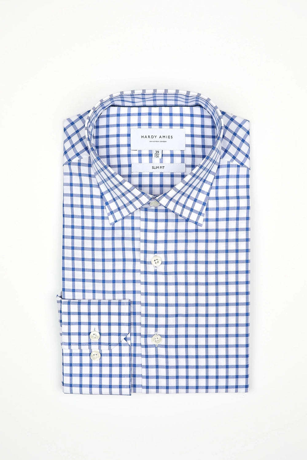 HARDY AMIES CHECK SLIM FIT L/S SHIRT HA450SF