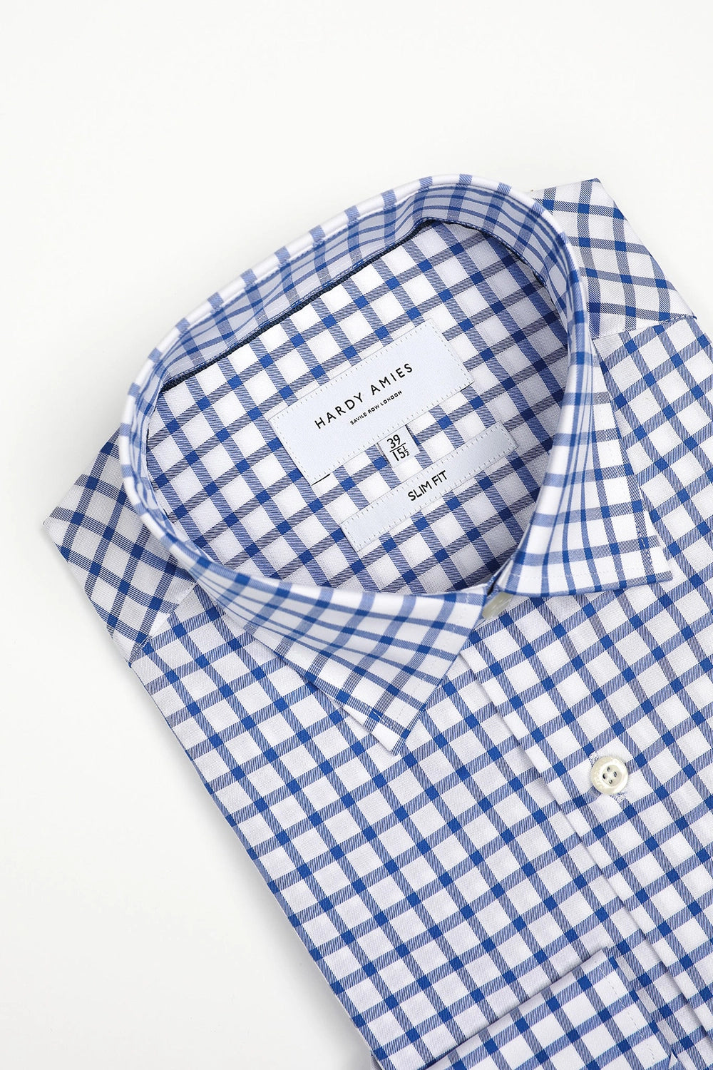 HARDY AMIES CHECK SLIM FIT L/S SHIRT HA450SF