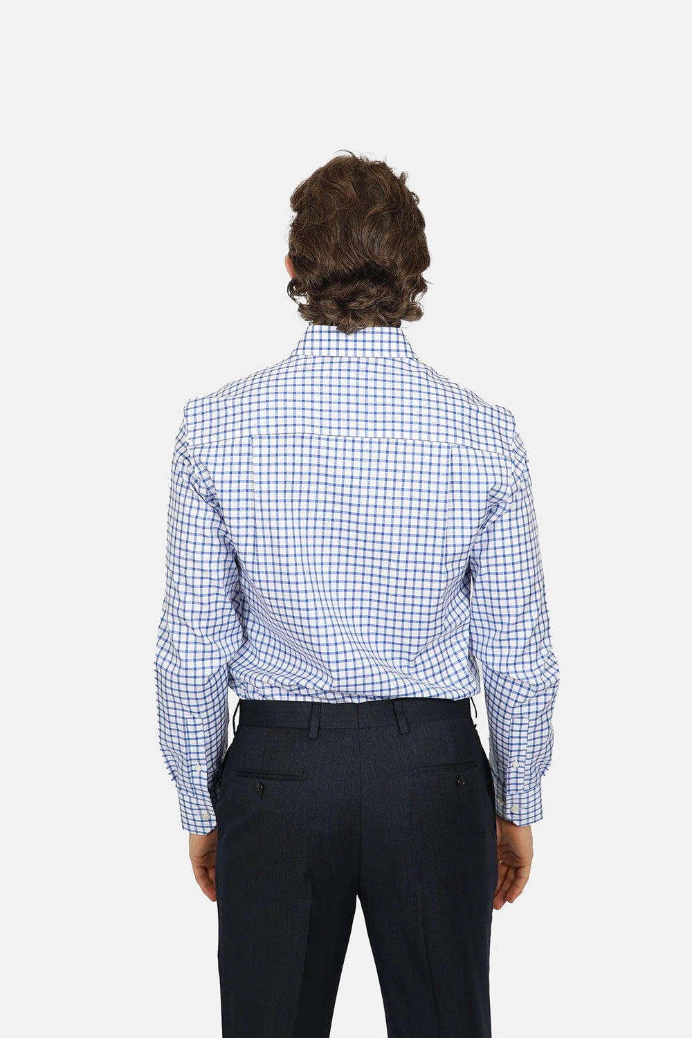 HARDY AMIES CHECK SLIM FIT L/S SHIRT HA450SF