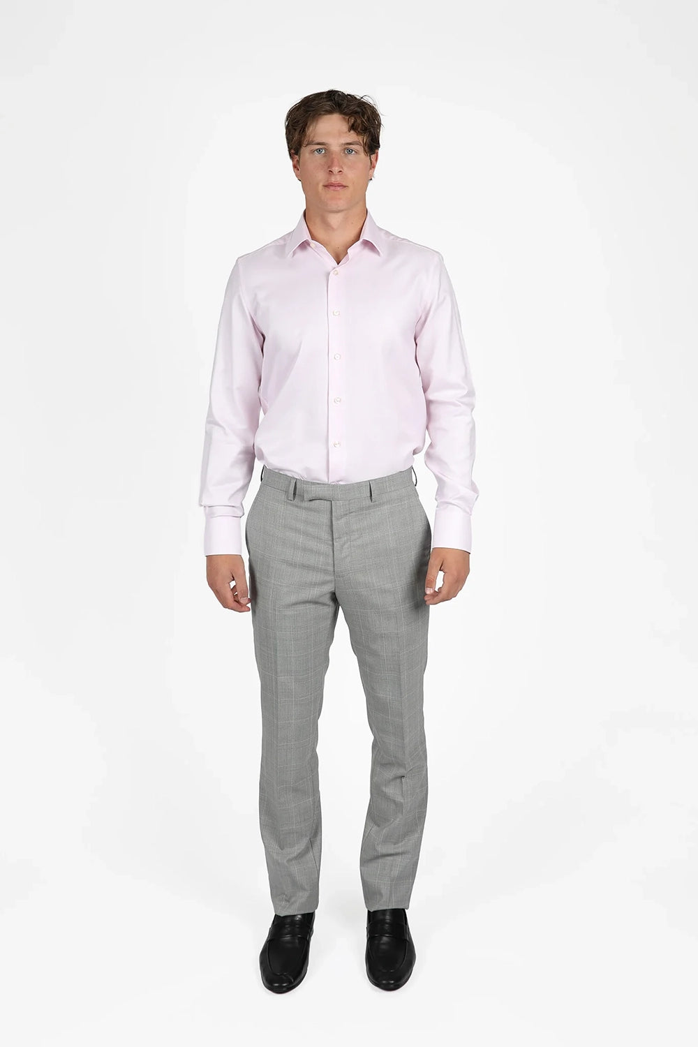 HARDY AMIES TWILL SLIM FIT L/S SHIRT HA466SF