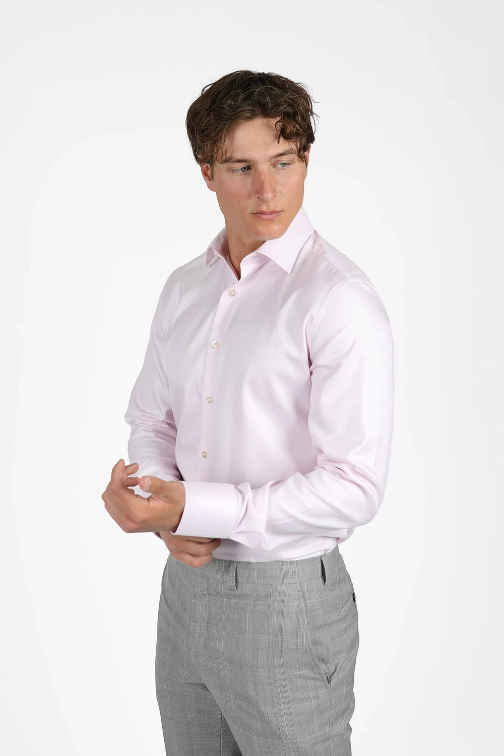 HARDY AMIES TWILL SLIM FIT L/S SHIRT HA466SF