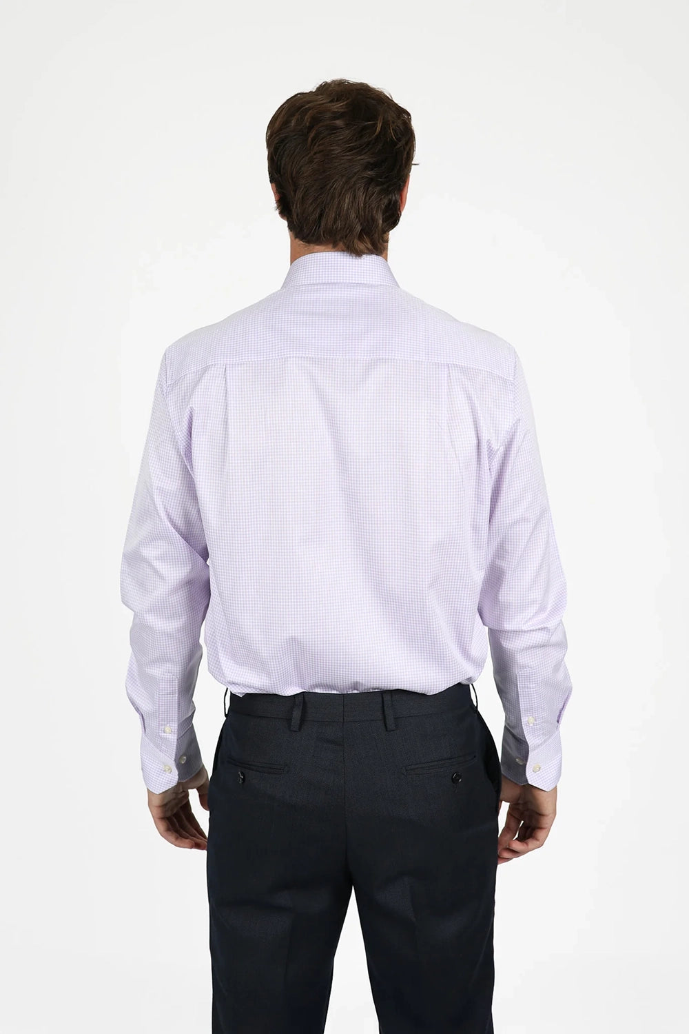 HARDY AMIES CHECK CONTEMPORARY FIT L/S SHIRT HA470S