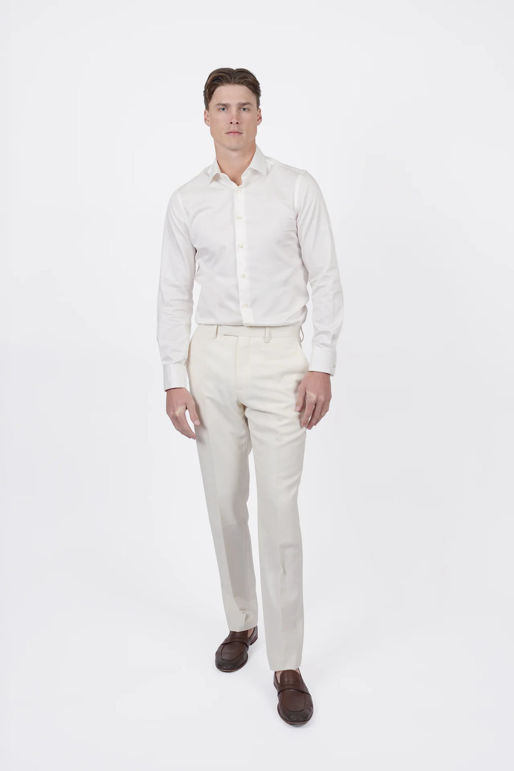 HARDY AMIES SLIM FIT FRENCH CUFF L/S DRESS SHIRT HA492SFF