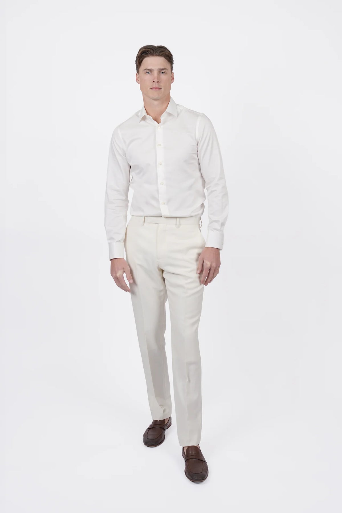 HARDY AMIES SLIM FIT FRENCH CUFF L/S DRESS SHIRT HA492SFF