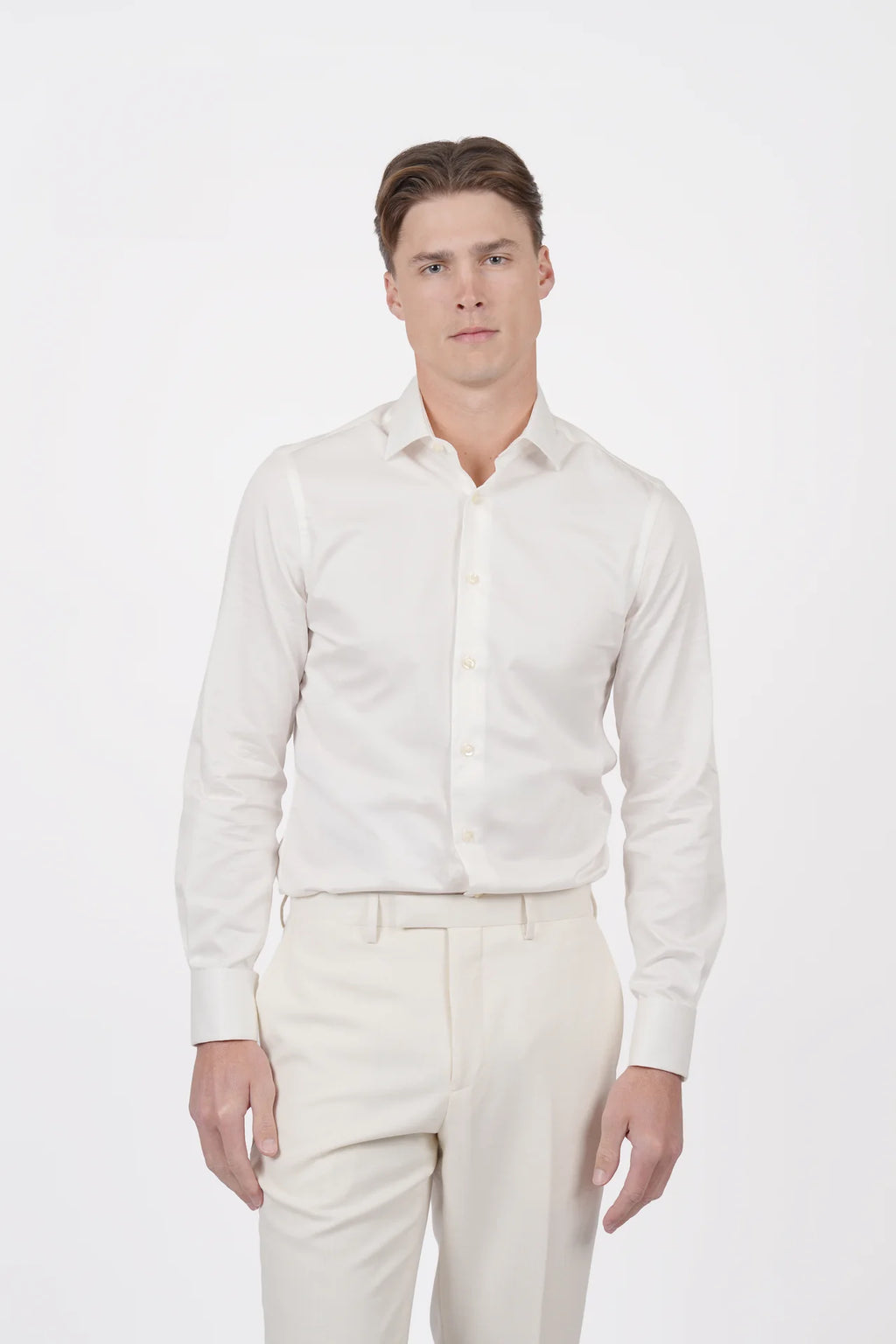 HARDY AMIES SLIM FIT FRENCH CUFF L/S DRESS SHIRT HA492SFF