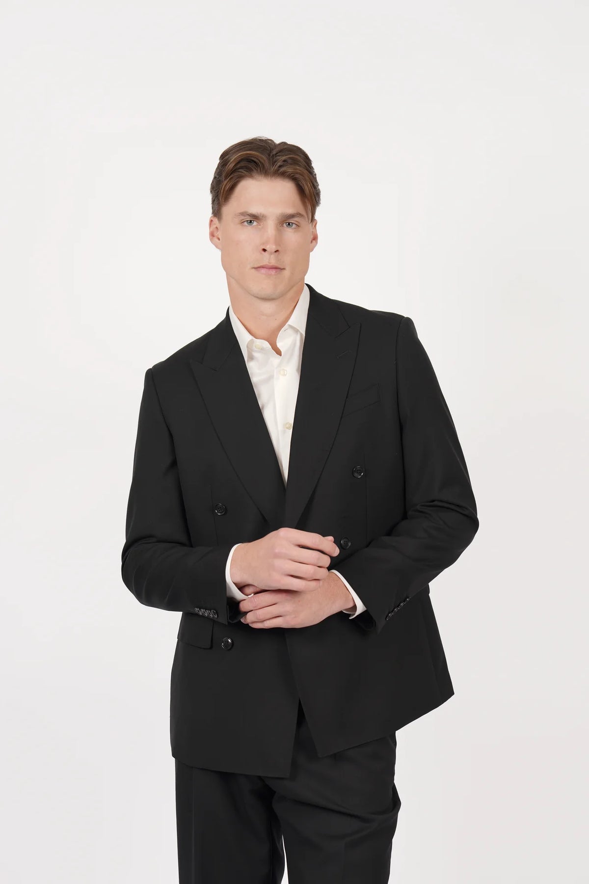 HARDY AMIES SLIM FIT FRENCH CUFF L/S DRESS SHIRT HA492SFF