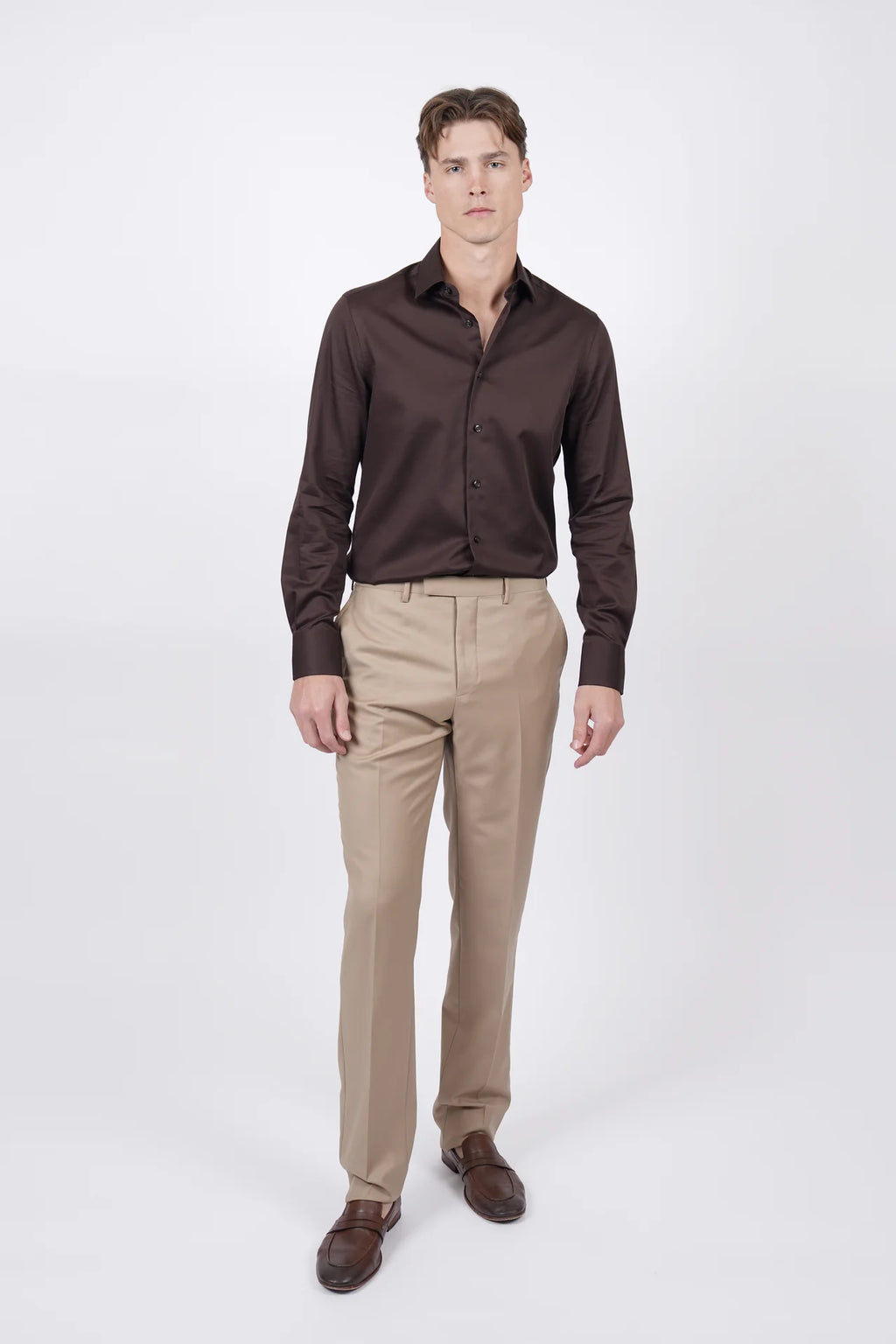 HARDY AMIES SLIM FIT L/S DRESS SHIRT HA493SF