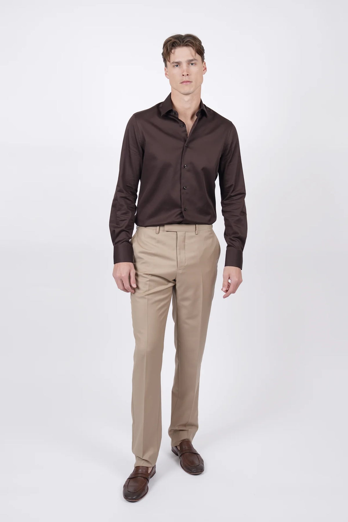 HARDY AMIES SLIM FIT L/S DRESS SHIRT HA493SF