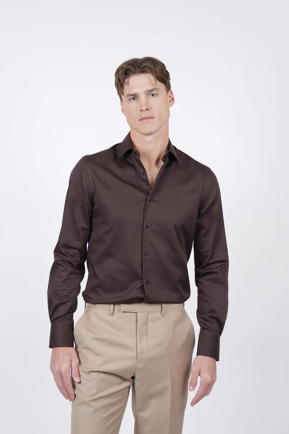 HARDY AMIES SLIM FIT L/S DRESS SHIRT HA493SF